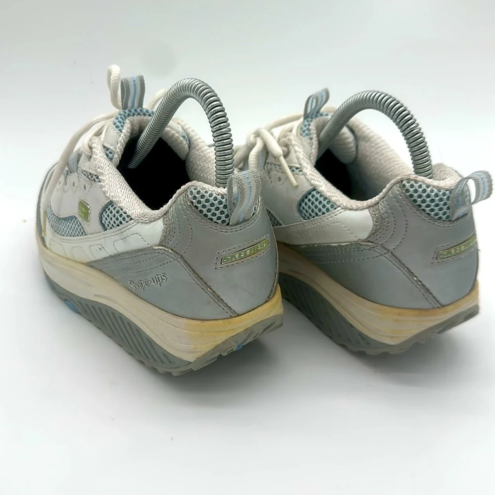Skechers Shape Up (11803) Shoes Women’s Size 7.5 White - Blue - Silver